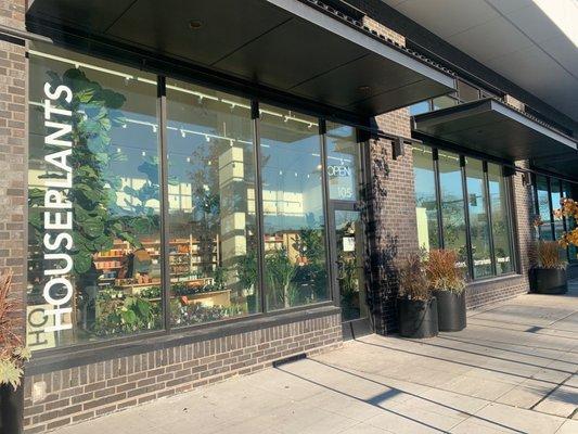 Outside view of the store at soft opening