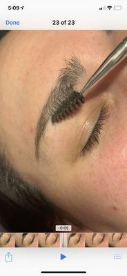 Healed microblading.