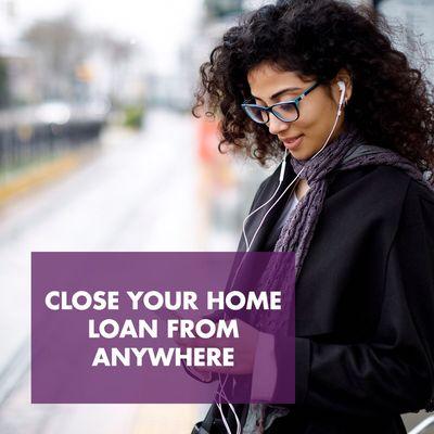 With Virtual E-Closing, you can sign closing documents in a plane, on a train, or from the comfort of your own home!