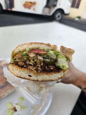 Toasted Bread With Chicken Full Of Flavor! HUGE TORTA