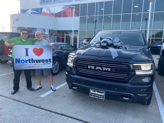 John is the one with the green  shirt