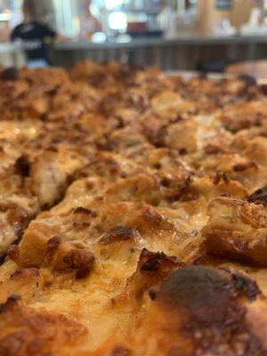 Buffalo chicken bacon ranch pizza (extra crispy)