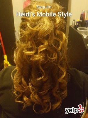 Heidi's Mobile Style is a great solution to all your hair care need. Weddings birthdays or can't get to a salon, never a problem!