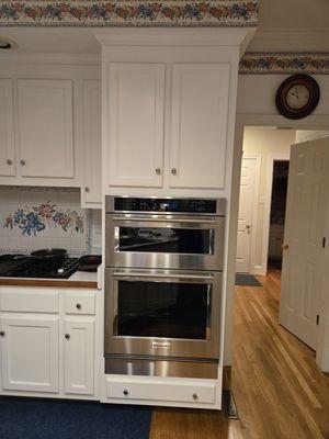 New Combination Microwave Wall Oven Unit with Custom Steel Work by Pro Line Appliance