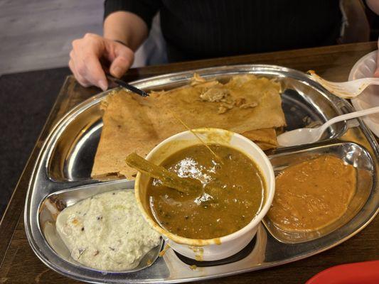 Chicken chattinad Dosa