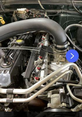 New injectors and rail heat wrap.