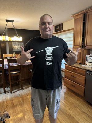 Recent photo...down to 215..xl and 2x...size 36. But the real blessing is how I feel