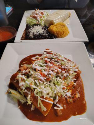 Margaritas enchiladas, chimichanga
