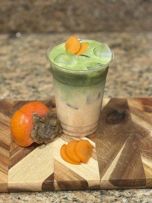 Persimmon calamansi macha