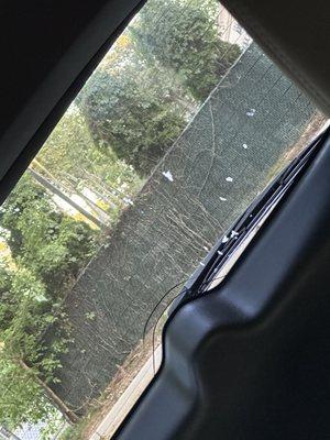 This is soap on the window after the wash, dry and listening to every excuse on earth why that is there. Instead of comping a rinse.