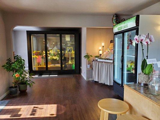 Inside the new location.