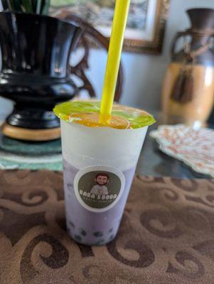 Taro milk tea boba