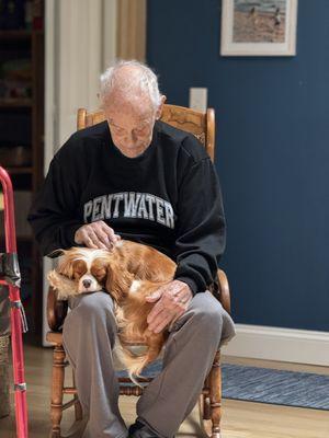 97 year old Ralph after a week of getting adequate grooming and care