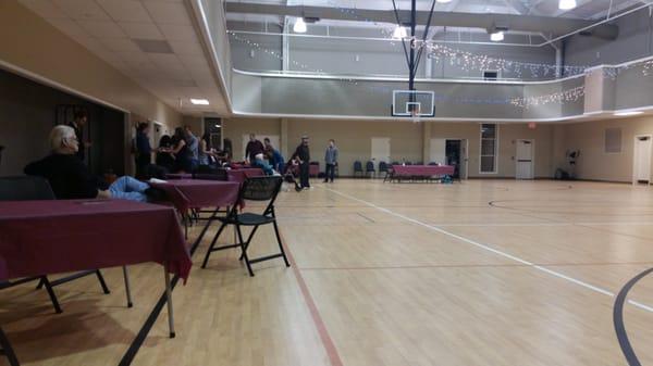 About to swing here in thw church.