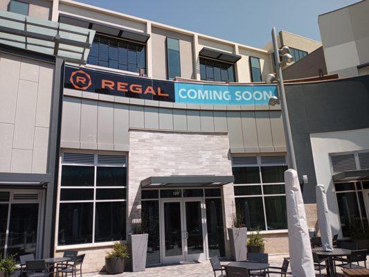 Face mounted vinyl graphics for @regalmovies. They are working towards getting ready to welcome you back to the movie experience