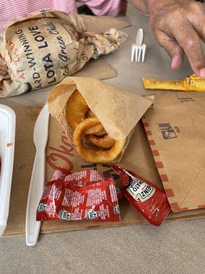 Oh those onion rings were perfection!