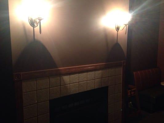 Fireplace in the mood room