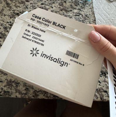 This is the original box of aligners from my treatment here.