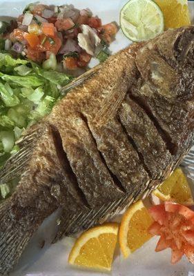 Mojarra Frita (came with fries & rice) not in picture
