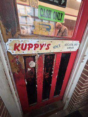 The front door to the diner really says it all.