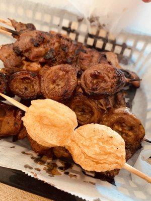 usual order: i started eating...fishball isaw ng baboy ng baka and pork bbq