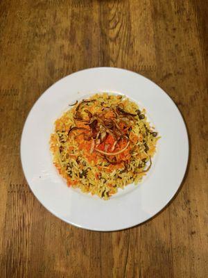 Adas Polo
(Saffron rice with lentils)