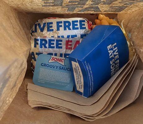 Bagged poorly - look at my fries 