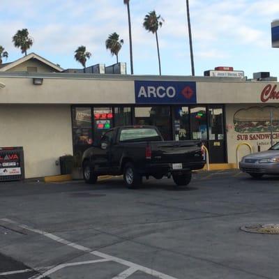 U-haul rental is inside the Arco gas station