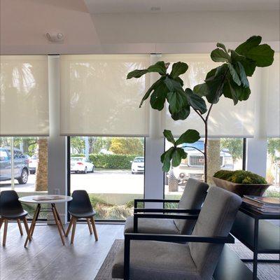 Waiting area if their new office--gorgeous