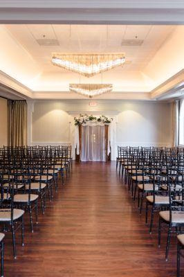 smaller set up for ceremony