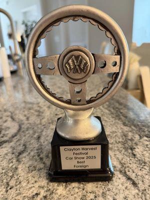 Car show award!