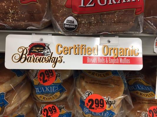 We got organic items