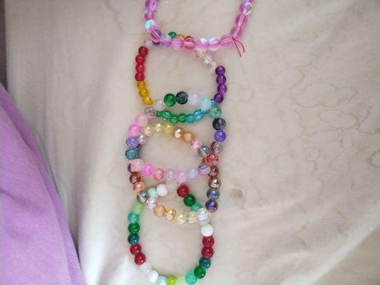 I have tons of different color beads I can make holiday braclets