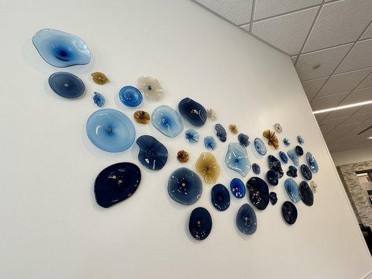 Art on the wall in the doctor's office.