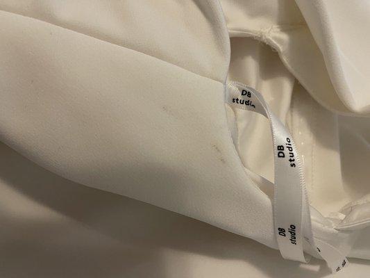 They got spots on the dress that wouldn't come out. And broke my zipper to the point I had to pay to have it replaced