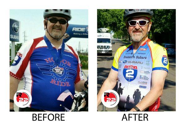 Some 70+ lbs. later, his life is forever changed!
