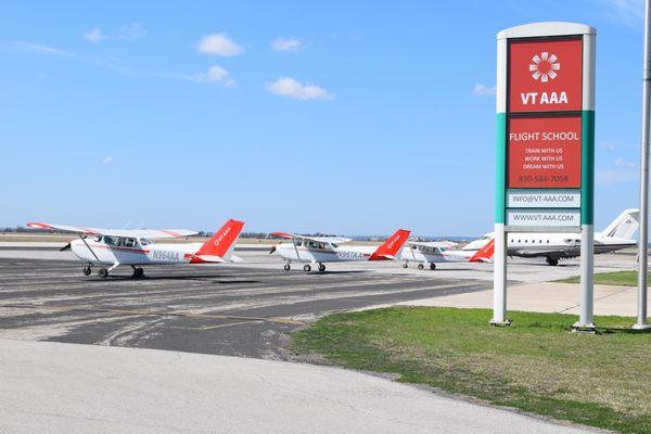 VT AAA (Aviation Academy of America) Flight School some of our fleet of 13 planes.