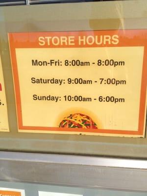 Hours of operation