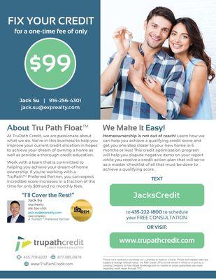 Want to buy a home but have bad credit, I'll cover your costs to raise it! Ask me for more info.