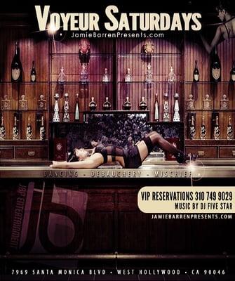 Jamie Barren presents Saturdays Voyeur LA nightclub.