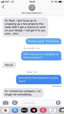 Closed his company...