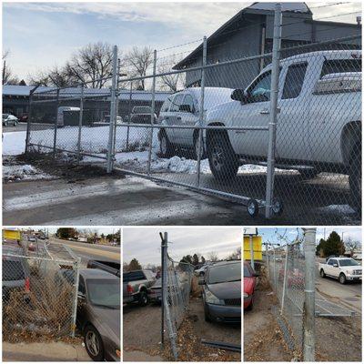 Damaged gate and new gate