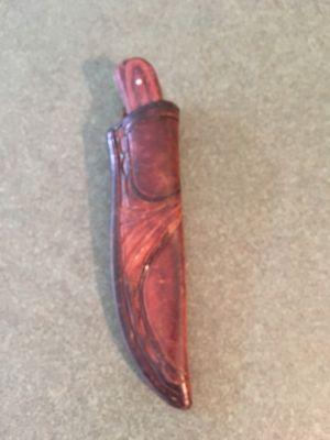 Ten year old GF Sheath, holding 2008 Winchester Special Edition knife.
