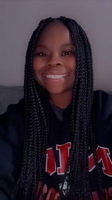 Front view of braids