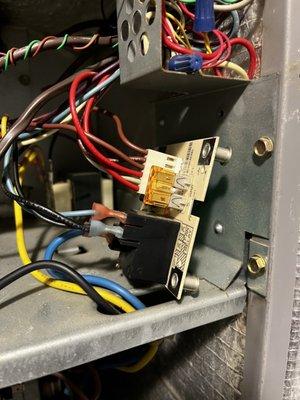 Circuit board left unscrewed in