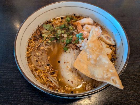 Seafood noodle with lime broth