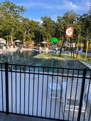 Fenced Heated pool, splash pad. Mini golf