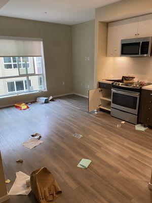 Living room before cleaning