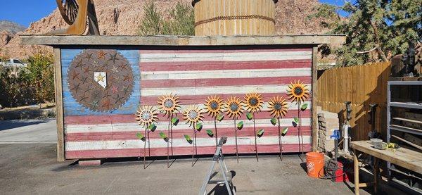 Some paint work and sunflowers