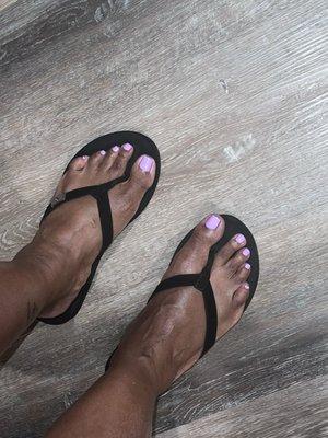 Finished pedicure